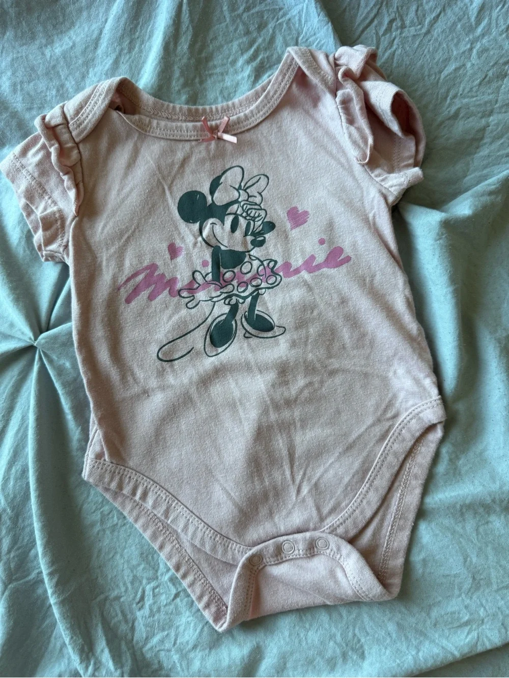Disney Pink Minnie Mouse One-Piece Bodysuit